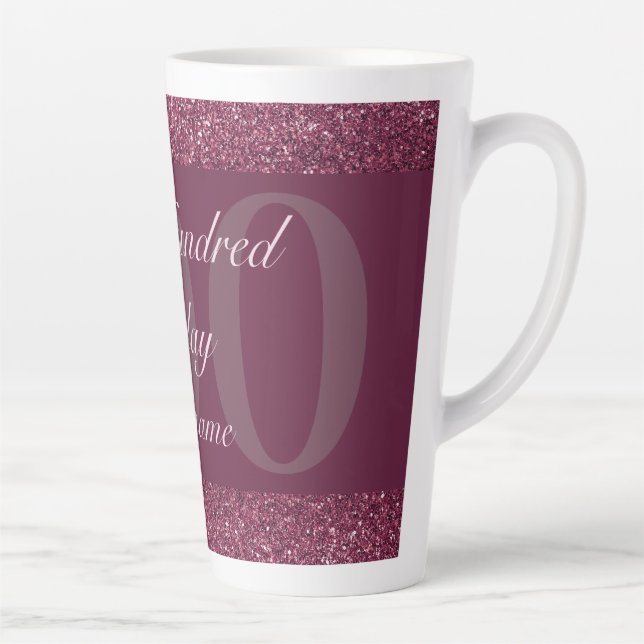 personalised special birthday mug gift 100th (Right)
