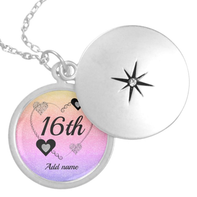 Personalised special birthday necklace 16th (Front)