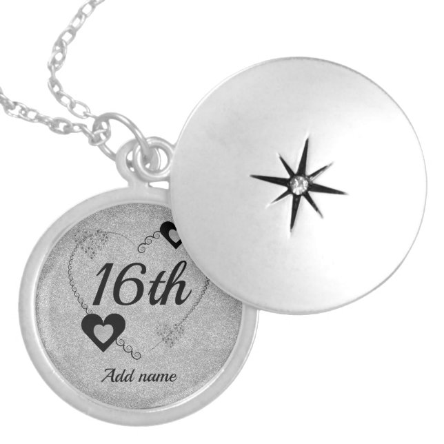 Personalised special birthday necklace 16th (Front)