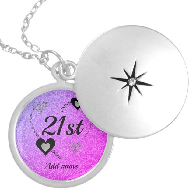 Personalised special birthday necklace 21st (Front)