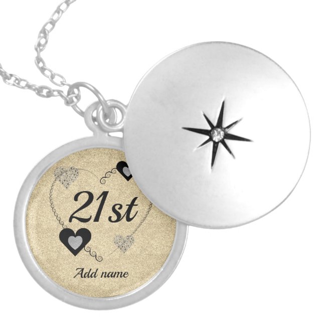 Personalised special birthday necklace 21st (Front)