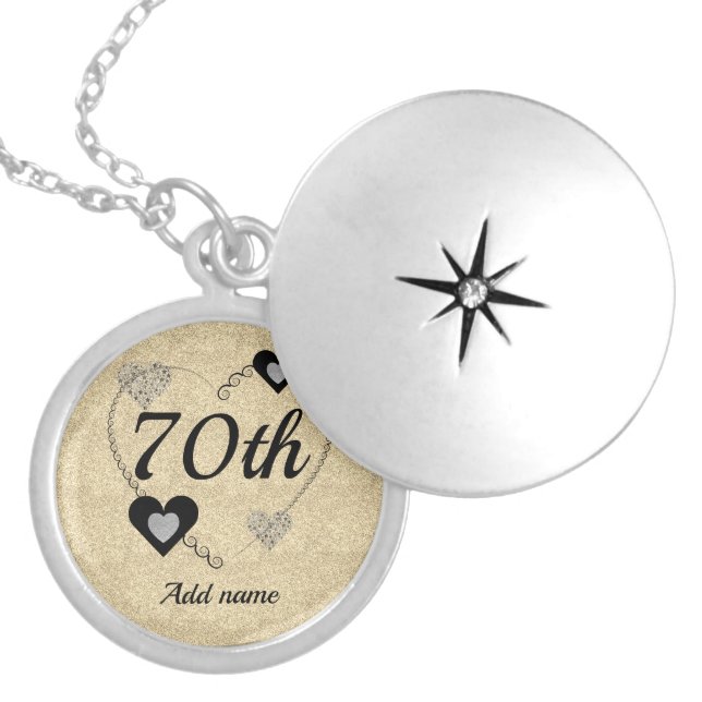 Personalised special birthday necklace 70th (Front)