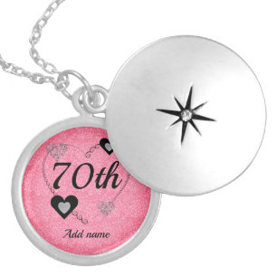 Personalised special birthday necklace 70th