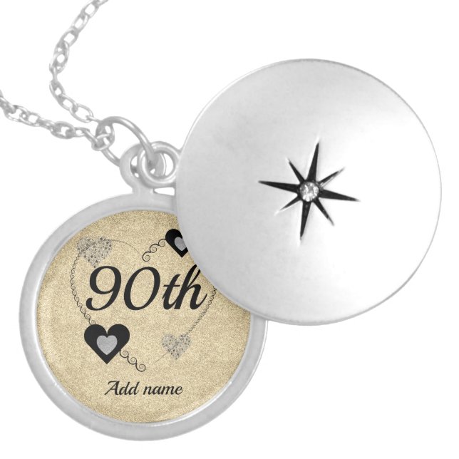 Personalised special birthday necklace 90th (Front)