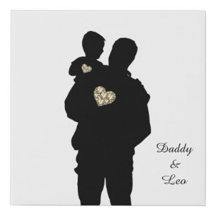 Personalised special Father and child canvas gift