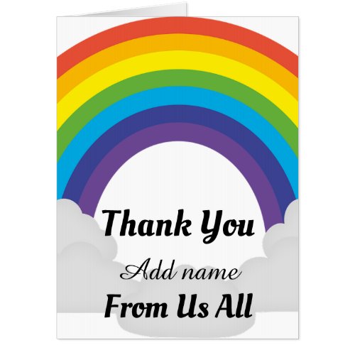 Personalised special thank you from us all card