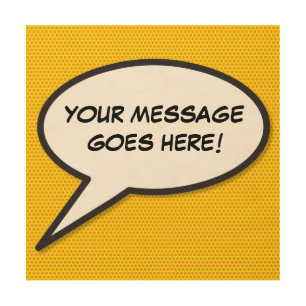 Personalised Speech Bubble Comic Book Pop Art