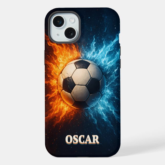 Personalised Sports/Soccer iPhone 15 Plus Case (Back)