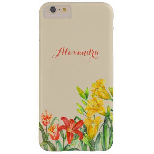 Personalised Spring Flowers Floral Art Barely There iPhone 6 Plus Case