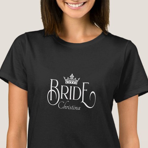 Personalised Squad Bride Bachelorette Hen Party T_Shirt