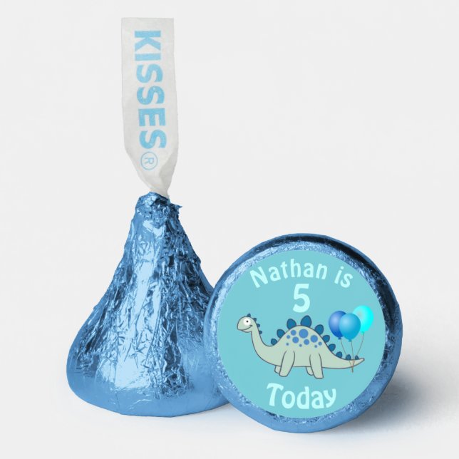 Personalised Stegosaurus Dinosaur Kids Birthday Hershey®'s Kisses® (Front)
