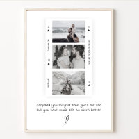 Personalised Step Dad Photo Minimal  Gift  