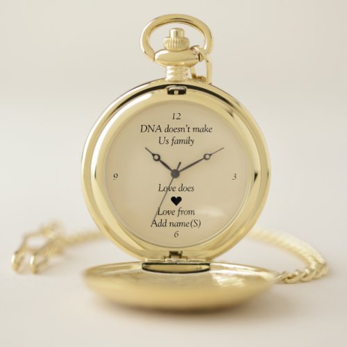 Personalised step parent  child pocket watch gift