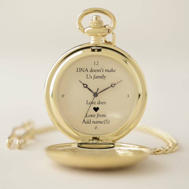 Personalised step parent / child pocket watch gift (Inside)