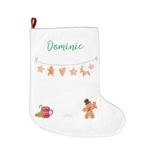 Personalised Stocking with Gingerbread Man