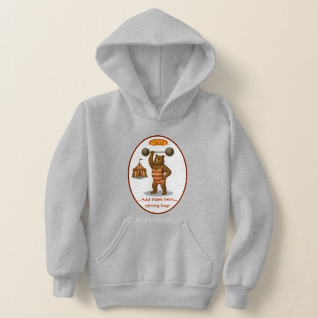 Personalised "strong-bear" hoodie (Laydown)