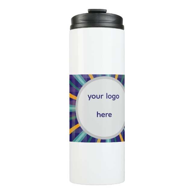 personalised stunning blue Thermal Tumbler (Front)