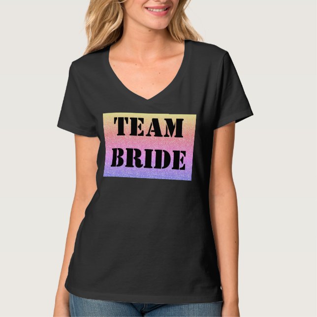 Personalised stylish team bride t-shirt (Front)