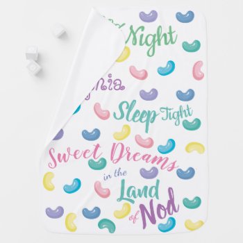 Personalised Sweet Candy Dreams Baby Blanket by DippyDoodle at Zazzle