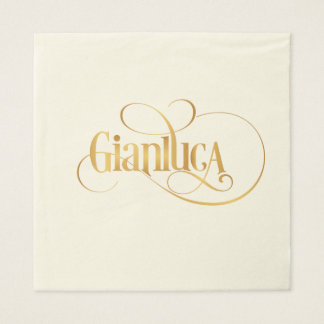 Personalised Swirly Script Gianluca Napkins