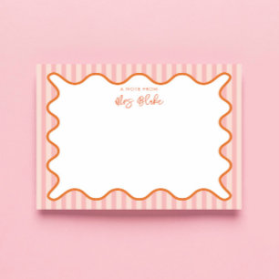 Personalised Teacher Appreciation Whimsical Wavy Notepad