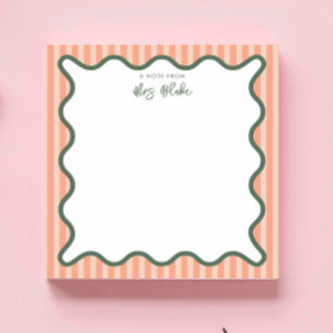 Personalised Teacher Appreciation Whimsical Wavy Notepad