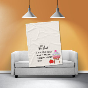 Personalised Teacher Friday Night Fleece Blanket