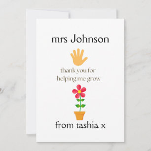 Personalised Teacher Gift, Teacher Gift, Bee Frien Thank You Card