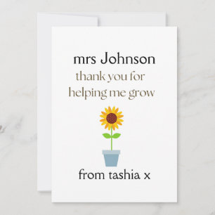Personalised Teacher Gift, Teacher Gift, Bee Frien Thank You Card