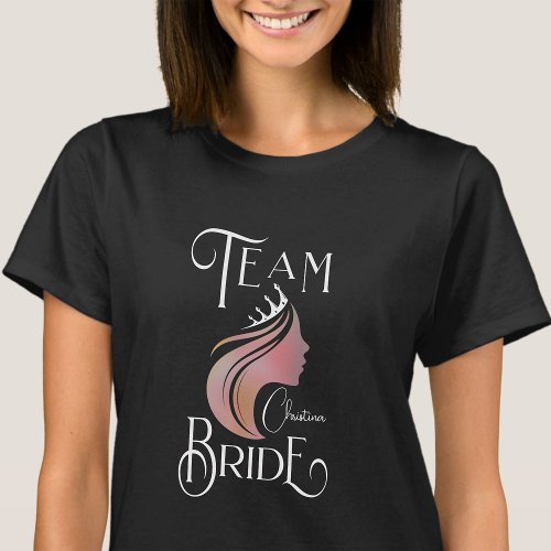 Personalised Team Bride Bachelorette Hen Party T_Shirt