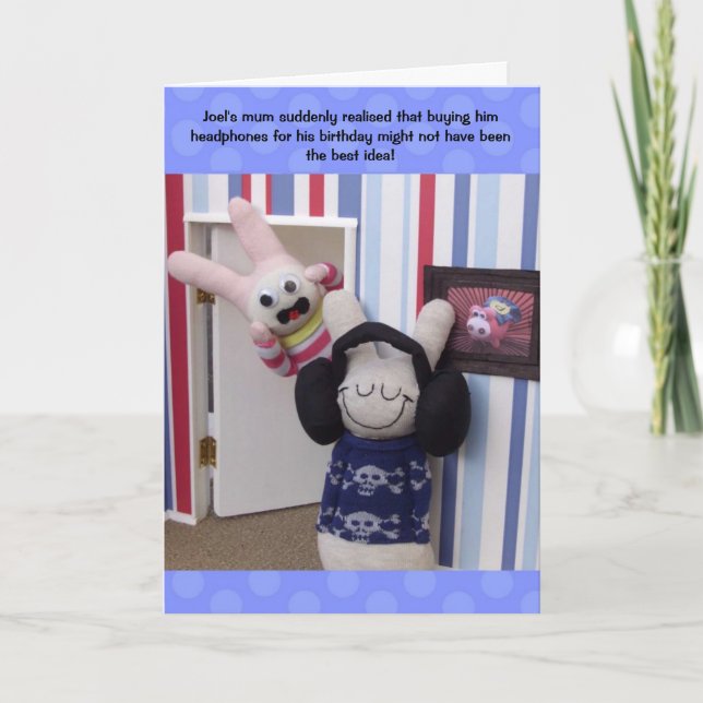 Personalised Teenage Boy Birthday Card - Humour (Front)