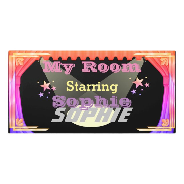Personalised Teenage Girl Room Door Sign (Classic Front)