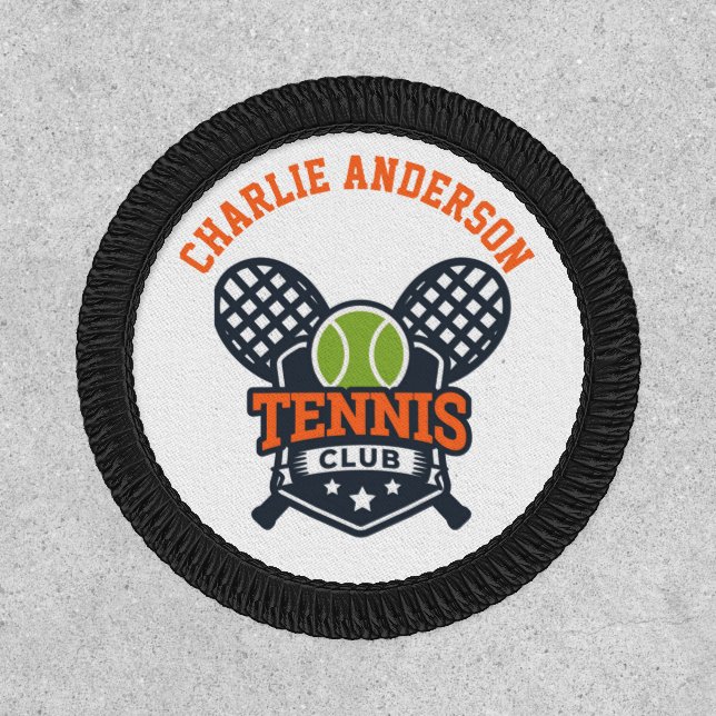 Personalised TENNIS CLUB Team Player Badge (Front)