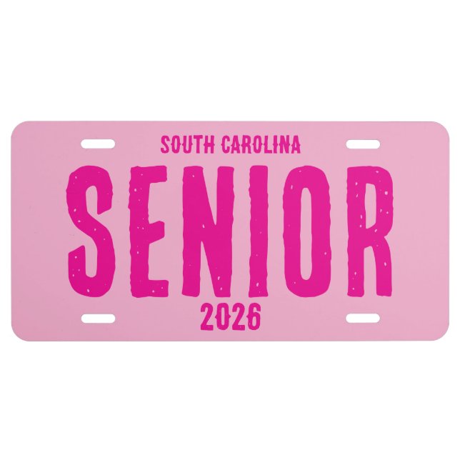 Personalised Text Car Accessory License Plate (Front)