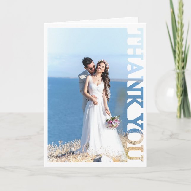 Personalised Thank You Photo Frame Card (Front)