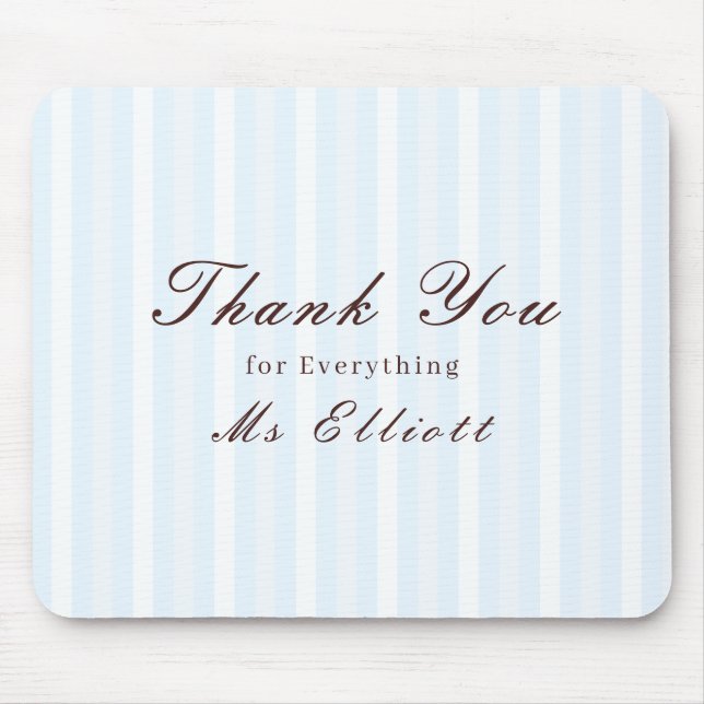 Personalised Thank You Teacher Mouse Pad Bluebell (Front)