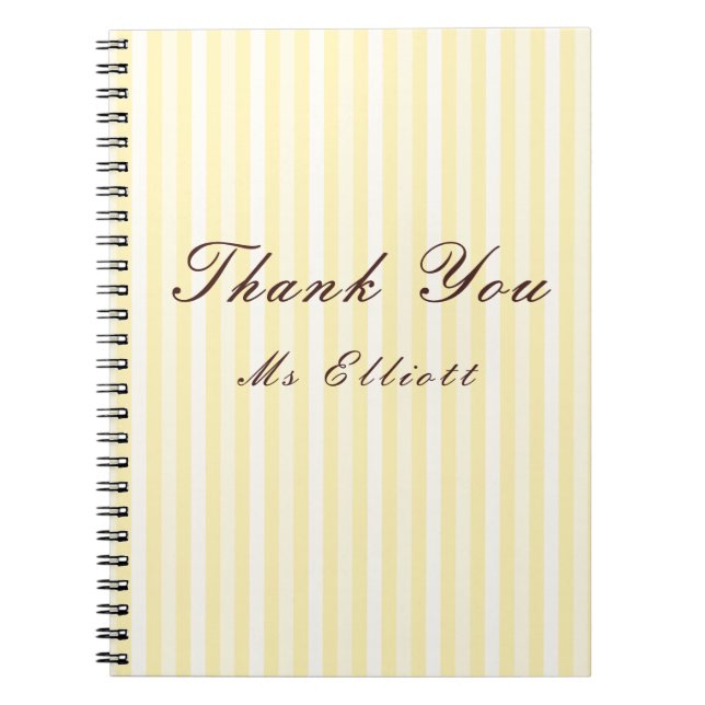Personalised Thank You Teacher Notebook  (Front)
