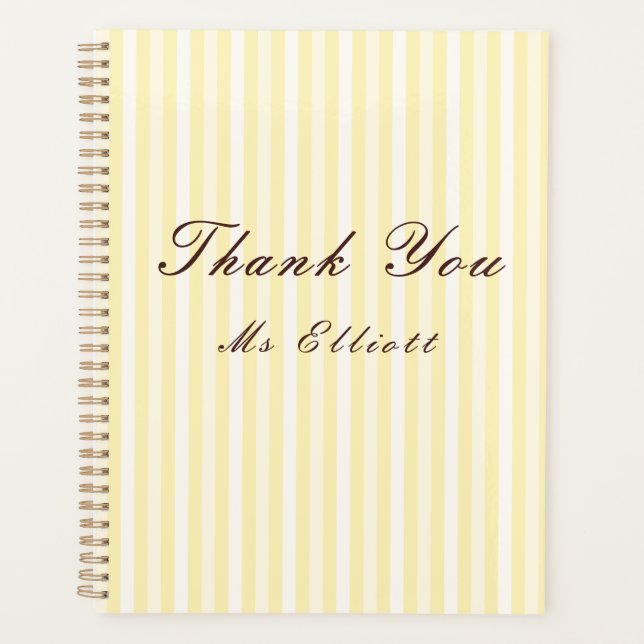 Personalised Thank You Teacher Notebook  (Front)