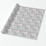 Personalised tin 10th wedding anniversary photo wrapping paper<br><div class="desc">Wedding anniversary wrapping paper in tin gray tones. Personalize this anniversary paper with your own photo and relatives or friends name and anniversary year. Currently reads To our Daughter and Son-in-law Happy Anniversary 10 years. Beautiful pressed pitted tin effect in a heart shape printed graphics 10th Tin Wedding Anniversary wrapping...</div>