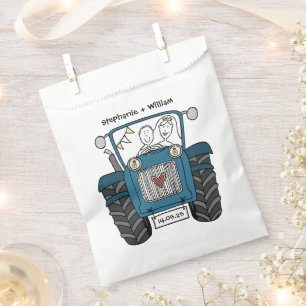 Personalised Tractor Country Wedding Favour Bag