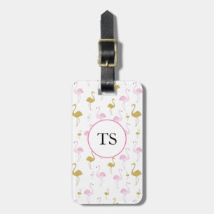 Personalised Tropical Flamingo Luggage Tag