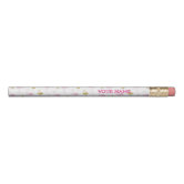 Pink glitter pencils with personalized name