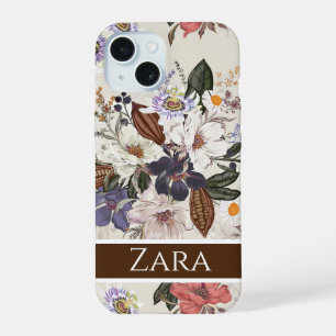 Personalised Tropical Floral Symphony iPhone 15 Case