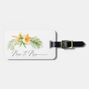 Personalised Tropical Miss to Mrs Bridal Shower Luggage Tag