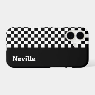 Personalised Two-Tone Checkerboard iPhone 17 Case