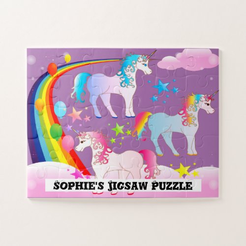 Personalised Unicorn Jigsaw Puzzle 100 Pieces