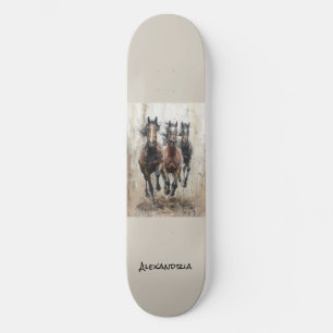 Personalised Unique Horse Design Skateboard