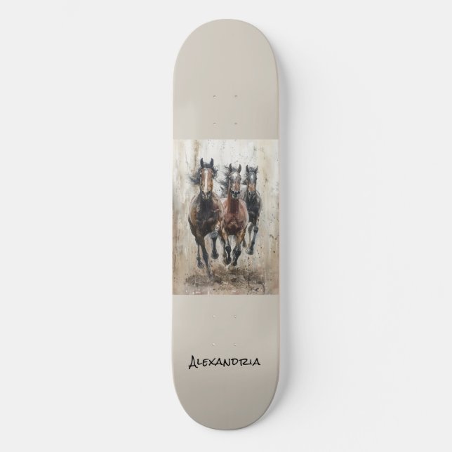 Personalised Unique Horse Design Skateboard (Front)