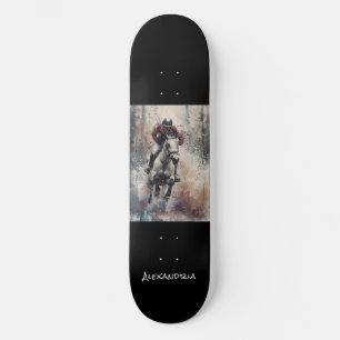 Personalised Unique Horse Lover Design Skateboard