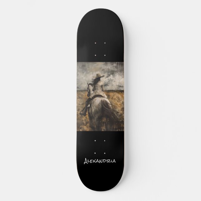 Personalised Unique Horse Lover Design Skateboard (Front)